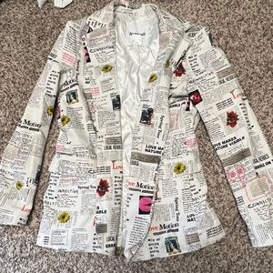 Desigual newspaper blazer design